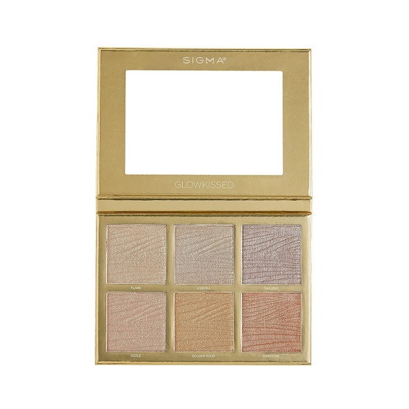 Sigma Beauty GlowKissed Highlight Palette  Highlighted Warm Tones  Glow Vibes Mirror Included