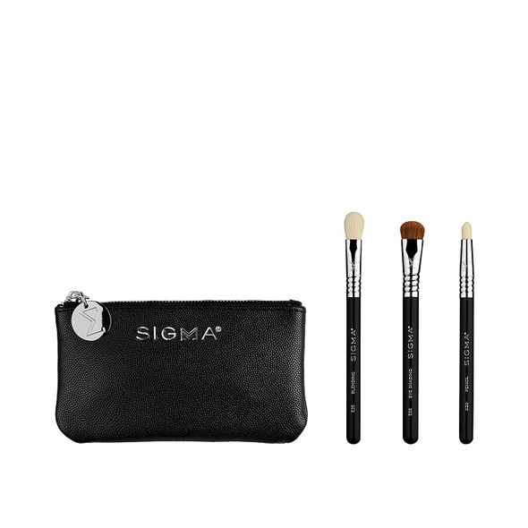 Sigma Beauty Glam N Go Mini Eye Brush Set 3 Brushes and Beauty Bag