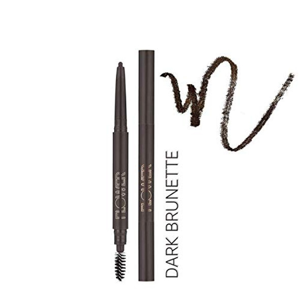 Flower Beauty Draw The Line Eyebrow Pencil  Long Lasting Smudge Resistant Natural Result Makeup w/ Vitamin E Dark Brunette