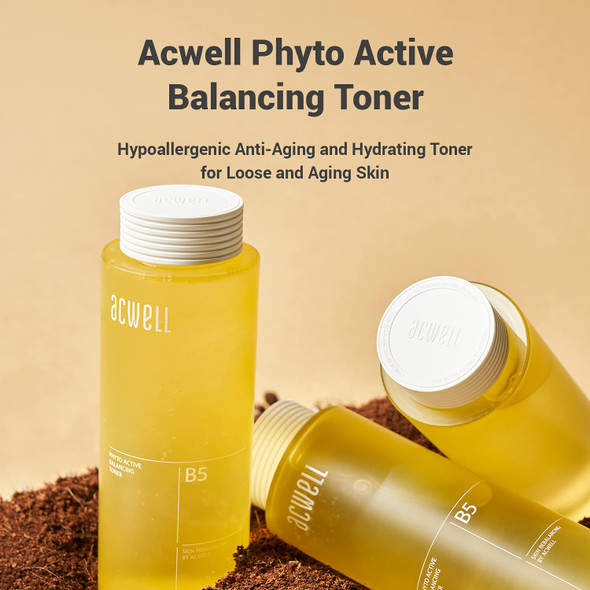 ACWELL Phyto Active Balancing Facial Hydrating Toner 5.4 fl.oz.  AntiAging with Peptides Amino Acid and Licorice Extracts for Skin Hydration and Nourishment Face Astringent for Skin Tightening