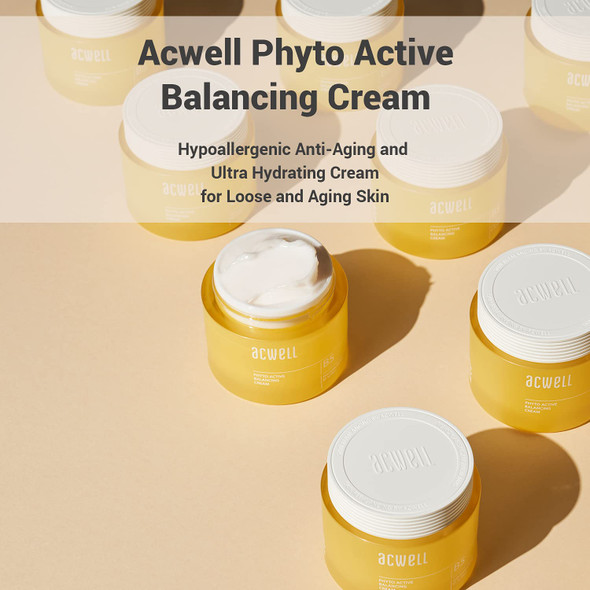 ACWELL Phyto Active Balancing Intensive Hydrating Facial Moisturizer Cream 1.86 fl.oz.  With Amino Acid for Skin Tightening AntiWrinkle Face Cream for Skin Restoring Moisture Barrier