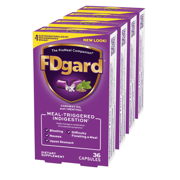 FDgard Dietary Supplement to Help Manage MealTriggered Indigestion 144 Capsules
