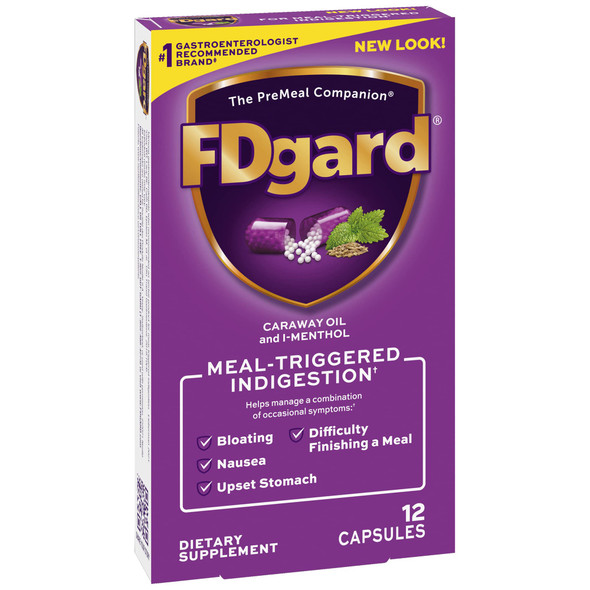 FDgard Dietary Supplement to Help Manage MealTriggered Indigestion 12 Capsules