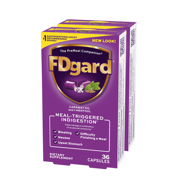 FDgard Dietary Supplement to Help Manage MealTriggered Indigestion 72 Capsules