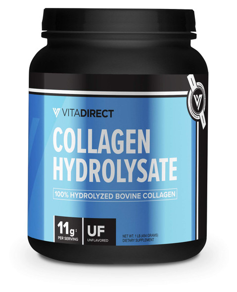 VitaDirect Premium Collagen Hydrolysate Protein Powder GrassFed 16oz  1 Pound 41 Servings 11g per Serving