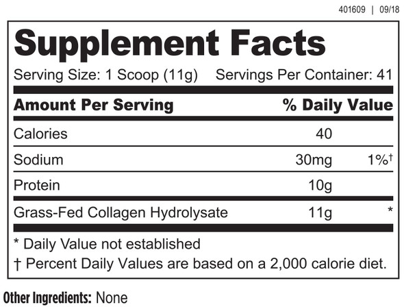 VitaDirect Premium Collagen Hydrolysate Protein Powder GrassFed 16oz  1 Pound 41 Servings 11g per Serving