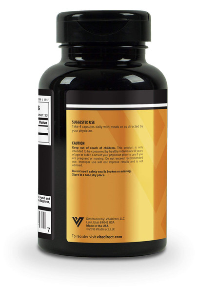VitaDirect DAspartic Acid DAA Pills  Supplement for Men 750 mg 120 Vegetarian Capsules