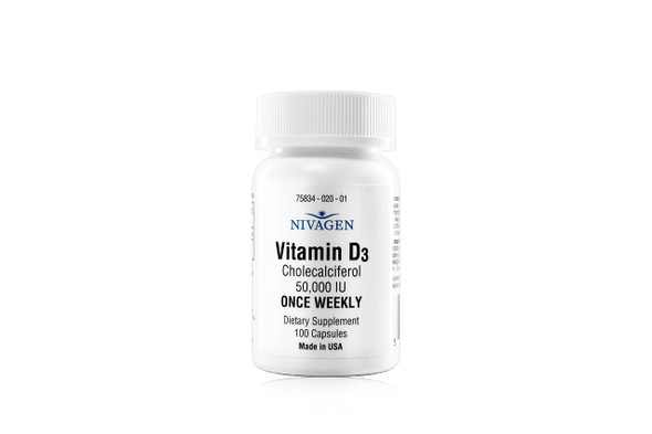 Nivagen Pharmaceuticals Inc Vitamin D3 50000 IU 100