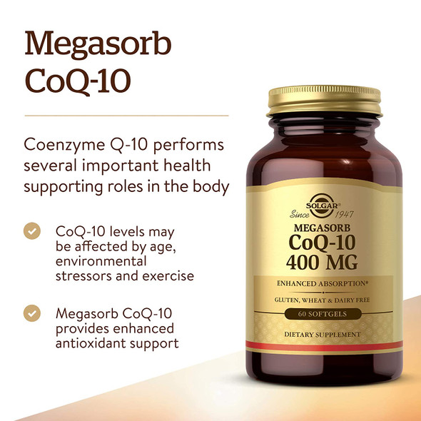 Solgar Megasorb CoQ-10 400 mg 60 Softgels