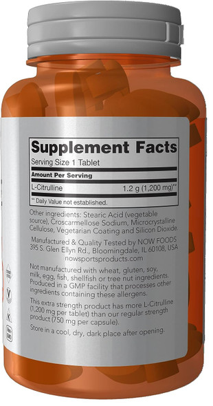 Now Foods L-Citrulline 1200mg 120T