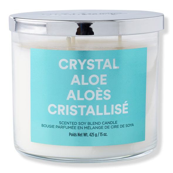 Crystal Aloe Scented Soy Blend Candle