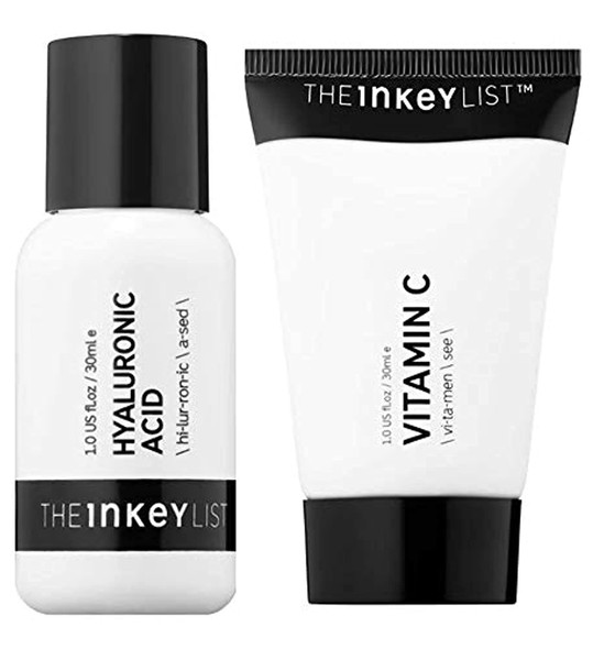 The Inkey List Face Serum And Cream Skincare Set! Hyaluronic Acid Serum And Vitamin C Cream! Antioxidant  Skin Brightening Face Cream! Hydrating Serum For Wrinkles Dryness And Fine Lines!