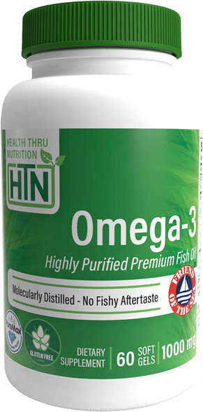 HP Omega3 Premium Fish Oil 1000mg 400 EPA 200DHA 70 Total Omega3 60 Softgels