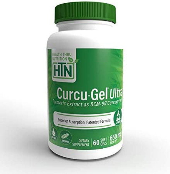Health Thru Nutrition 650 Mg Bcm95 BioCurcumin Complex CurcuGel Ultra 60 Count