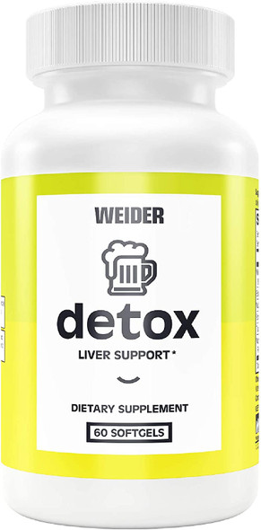 6 in 1 Detox LiverSupport Supplement with Milk Thistle Mulberry Leaf Eclipta Extract and Schisandra Berries Antioxidant Support to Cleanse Liver of Toxins 60 Softgels 1Month Supply