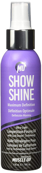 Pro Tan Show Shine Maximum Definition UltraLight Posing Oil Stage Oil Fitness Event Modeling Photoshoot 4 oz.