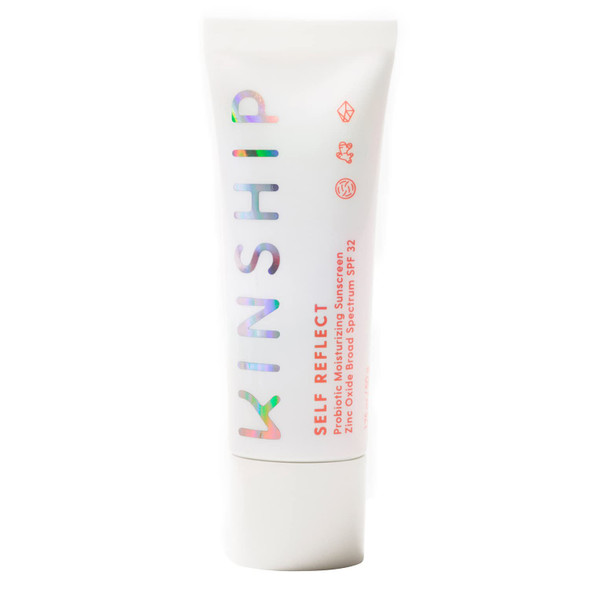 Kinship Self Reflect SPF 32 Probiotic Moisturizing Sunscreen Zinc Oxide  Sheer ReefSafe BenzeneFree Mineral Sunscreen for Blemish and AcneProne Skin 1.75 oz