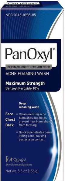 PanOxyl Foaming Acne Maximum Strength Wash 5.5 Ounce