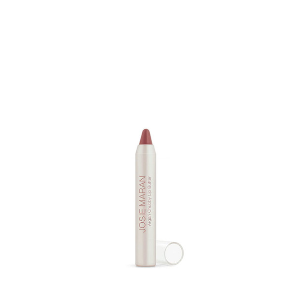 Josie Maran Argan Chubby Lip Butter - Creamy Lip Crayon (Nude Rose, 2.31g Net Wt. | 0.0815 oz)