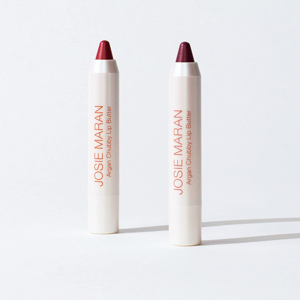 Josie Maran Argan Chubby Lip Butter - Creamy Lip Crayon (Nude Rose, 2.31g Net Wt. | 0.0815 oz)