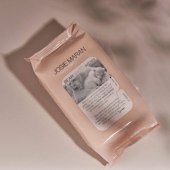 Josie Maran Bear Naked Wipes - Remove Your Makeup With a Blend of Nourishing Ingredients (30 Wipes)