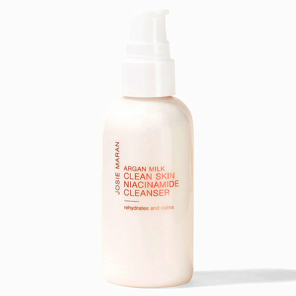 Josie Maran Argan Milk Clean Skin Niacinamide Cleanser - Dissolves Makeup Without Chemcails (118 Ml |4 Fl. Oz.)