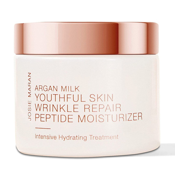 Josie Maran Argan Milk Youthful Skin Wrinkle Repair Peptide Moisturizer that Visibly Firms Skin (50 Ml | 1.7 Fl. Oz.)