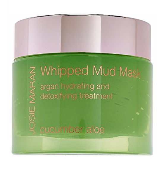 Josie Maran Whipped Mud Mask Argan Hydrating and Detoxifying Treatment (Full (1.7oz/52g), Cucumber Aloe)