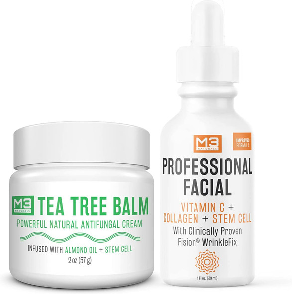 M3 Naturals Tea Tree Balm with Professional Facial Bundle
