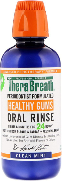 TheraBreath Healthy Gums Oral Rinse Clean Mint Flavor 16 fl oz 473 ml