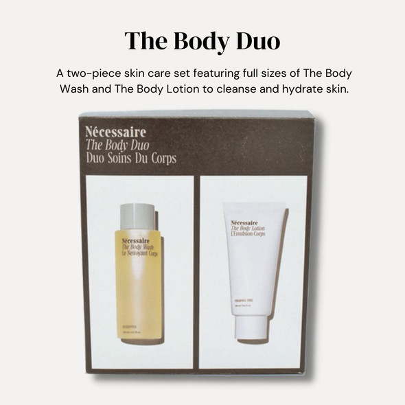 Necessaire The Body Wash Set Fragrance Free Body Lotion and Eucalyptus Body Wash
