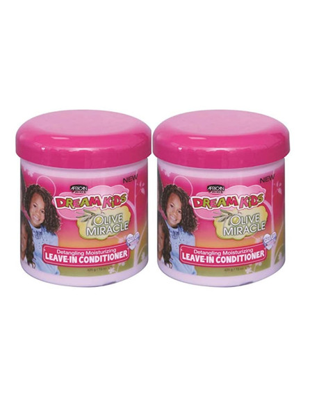 African Pride Dream Kids Olive Miracle Leave-In Conditioner 15 oz(Pack of 2)