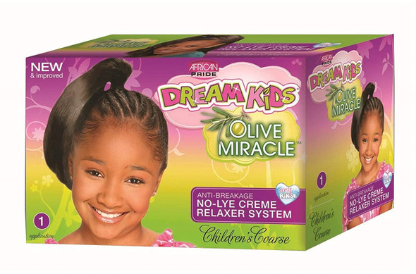 African Pride Dream Kids Olive Miracle Relaxer, Coarse, 1 application
