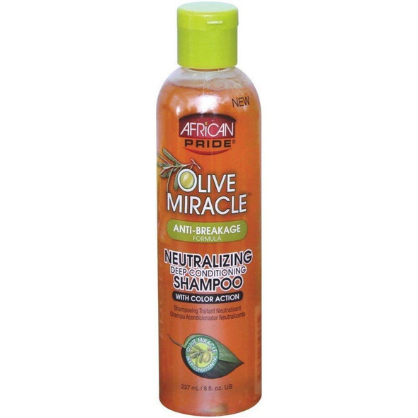 African Pride Olive Miracle Neutralizing Deep Conditioning Shampoo, 8 Ounce