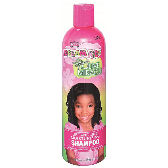 African Pride Dream Kids Olive Miracle DK Detangling Shampoo - Detangles & Protects Hair, Contains Olive Oil to Seal in Moisture, 12 Oz