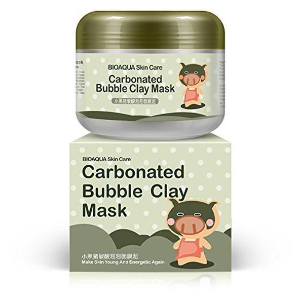 BIOAQUA Carbonated Bubble Clay Piggy Mask Clear Rejuvenation Skin Deep Plant Extracts Cleanse Nourishment Abundant Foam