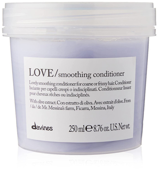 Davines LOVE Smoothing Conditioner, Smoothing Formula for Frizzy or Coarse Hair, Soften and Nourish