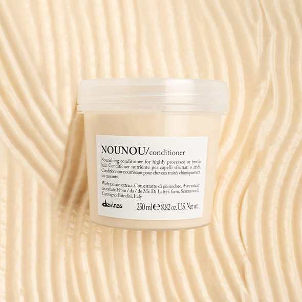 Davines NOUNOU Conditioner, Hydrating Deep Conditioner for Bleached, Permed, Relaxed, Damaged Or Very Dry Hair, Replenishes Chemically Processed Hair