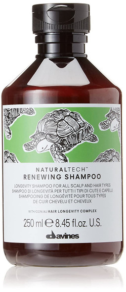 Davines Naturaltech RENEWING Shampoo, Gentle Cleansing That Promotes The Well Being Of Hair And Scalp, 8.45 fl. oz.