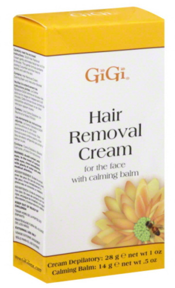 GiGi Hair Removal Cream for The Face, 1 oz & Calming Balm .5 oz (Pack of 4)