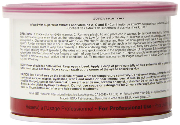 Gigi Super Fruit Wax, Cranberry Plus Pomegranate, 14 Ounce