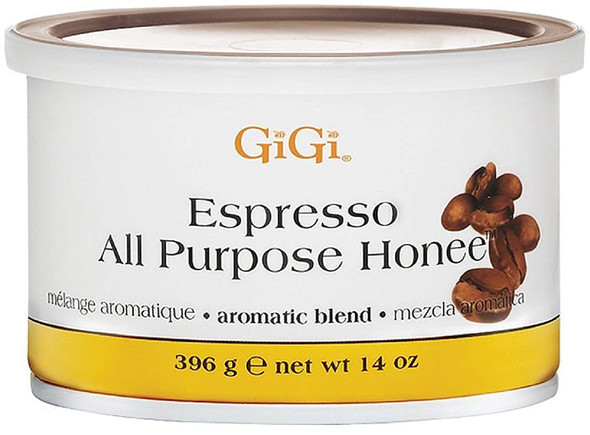 GiGi Espresso All Purpose Honee Wax 14 oz (Pack of 8)