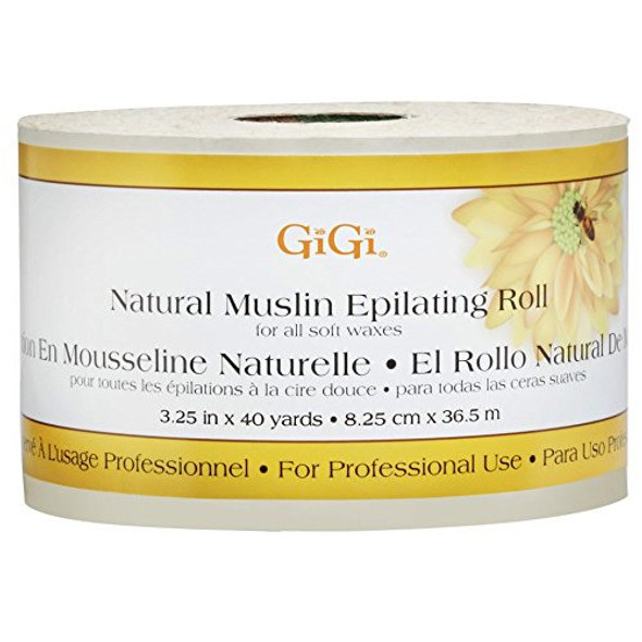 GiGi Natural Muslin Roll 3.25in x 40 yards (Pack of 2)