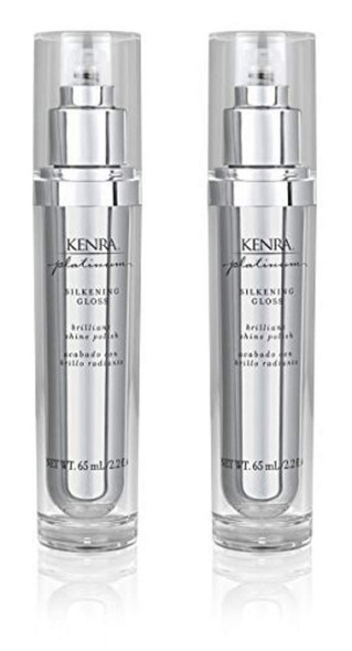 Kenra Platinum Silkening Gloss |Brilliant Shine Polish |Tames Frizz & Smooths Flyaways |Lightweight Formula |Protects Against Humidity |Smooths Dry Ends |Medium To Coarse Hair | 2.26 fl. oz. (2-Pack)