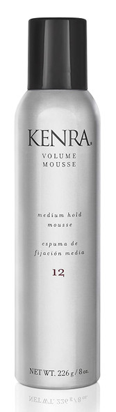 Kenra Volume Mousse 12 | Medium Hold Mousse | Non-Drying, Non-Flaking Lightweight Formulation |Styling Control Without Stiffness Or Stickiness | Tames Frizz & Conditions | All Hair Types | 8 oz