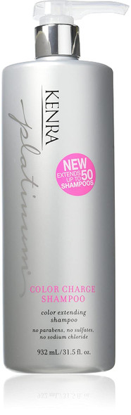 Kenra Platinum Color Charge Shampoo | Color Extending | Recharges Hair Color Up To 50 Washes | Locks Color Pigments | Maximum Color Retention | All Hair Types & Colors | 31.5 fl. Oz