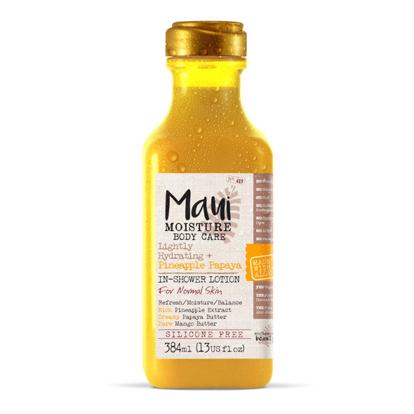 Maui Moisture Pineapple In-Shower Vegan Body Lotion, 384 ml