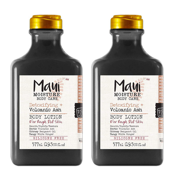 Maui Moisture Body Lotion Volcanic Ash 19.5 Ounce (577ml) (2 Pack)