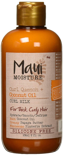 Maui Moisture Coconut Oil Curl Milk 8 Ounce (Pack of 6)