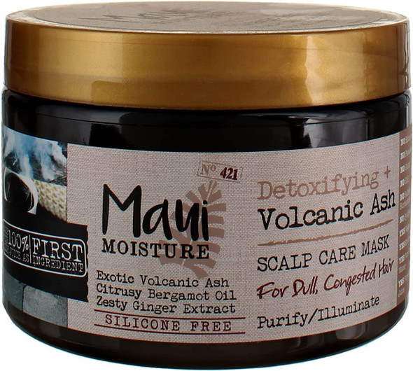 Maui Moisture Scalp Care Mask Volcanic Ash 12 Ounce Jar (2 Pack)